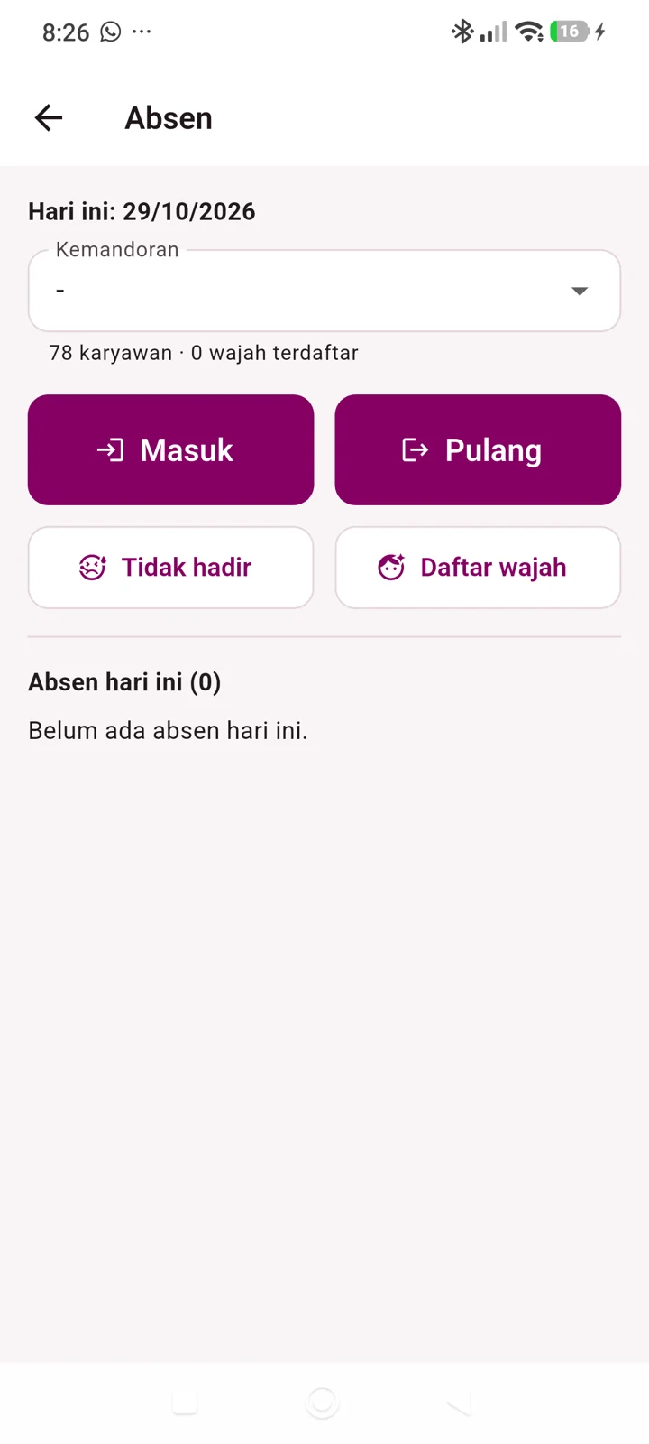 Symphony FieldMate - Absensi Wajah: Absensi wajah, Lokasi pencatatan, Data kehadiran untuk diperiksa