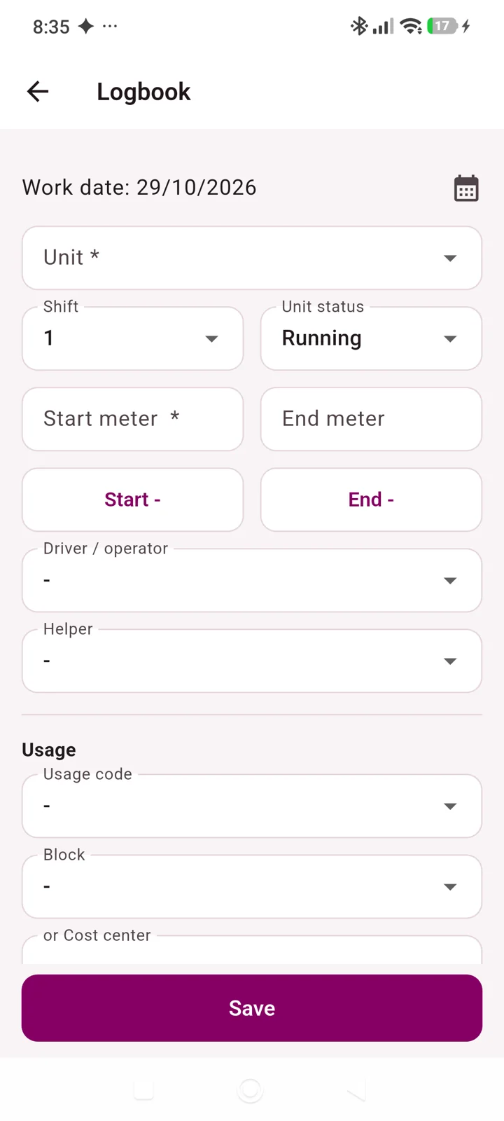 Symphony FieldMate - Vehicle Logbook & Fuel: Vehicle logbooks, Fuel records, Usage history for review